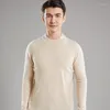 Męskie swetry płynny kaszmirowy sweter męski Pół golfowy pullover 2022Spring Autumn Pure wełniane koszula