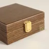 Jewelry Pouches SunsetAtheart Portable Luxury Wooden Small Box Organizer Travel Wood Velvet Jewellery Ring Necklace Storage Display Case