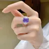 925 zilveren ontwerper damesbandringen luxe diamant inzet geïmporteerd hoge koolstof diamant olijfgroene ring vrouwen top sieraden feest bruiloft valentijnsdag cadeau