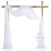 Wedding Arch Drapping Fabric 29 x 6 5 Yards Sheer Chiffon Backdrop Curtain Drapery Ceremony Reception Swag 2202101885