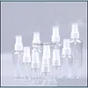 梱包ボトル空の透明なプラスチックスプレーボトルアトマイザーポンプ用エッセンシャルオイル用の移動BKポータブルメイクアップツール15ml 30M DHQIX