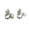 Hoop Earrings European And American Fashion Brand Jewelry Wholesale Personalized Pearl Double-sided Wear Women's