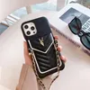 Fashion Crossbody Card Holder Bag Phone Case For iPhone 14 promax 14 13pro 12promax 12 11 Pro X Max XR 7 8 Plus Luxury Pu Leather Wallet Cover