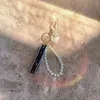 Modedesigners nyckelringar pärla pärlor conch nyckelring kvinnor tillbehör väska dekorera ornament nyckelhållare