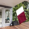 Banner nazionale del paese della bandiera del Qatar 90x150 cm Banner di decorazione per esterni con due contanti in ottone per decorazioni per prato da cantiere