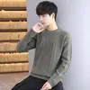 Men's truien heren 2022 herfst wollen mannen gebreide Christmar mannelijke Koreaanse versie van pure kleur slanke knappe jonge casual trui
