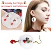 Décorations de Noël Boucles d'oreilles Filles Mignon Dangle Nouveauté Santa Renne Pom Pendentif Cerceau Cadeaux De Noël Pour Charme Femmes Bijoux Accessoires