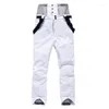 Pantalon de Ski Couples Ski hommes femmes taille haute confortable chaud snowboard extérieur coupe-vent imperméable pantalon de neige