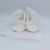 Atletische schoenen dopen witte kanten baby bruiloft ornament eerste wandelaars magie jeugd aandenken bling 1e verjaardag prinses cadeau