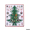 Kerstdecoraties multiphout houten boom diy hand geassembleerd driedelig paar vorkvensterdecoratie ornamenten 220912