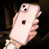 الحالات الفاخرة الساخنة Glitter Bling Diamond Diamond Soft Phone Case for iPhone 15 14 13 12 Pro Max 11 X S XR 7 8 Plus SE3 Clear Silicone