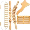 5 -stks houten therapie massageset houten maderoterapia cellulitis massagedroller lymfedrainage gezondheidszorg voor lichaamsspierpijn verlichting