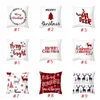 45cm Christmas Cushion Cover Pillow Case Navidad Merry Christmas Decorations For Home 2022 Xmas Noel Cristmas Ornaments RRE15251