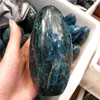 Dekorative Figuren, 1 kg, natürlicher blauer Apatit, spirituelle Heilung, polierter Heimtisch, zum Einrichten und Dekorieren von Kristall-Cabochons, Steinprodukten