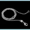 Chains 925 Sterling Sier Plated Link Rolo Chain Necklace With Lobster Clasps 16 18 20 22 24Inch Women O Jewelry Drop Delivery 2022 F Dhjjz