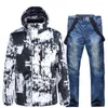 Ski -pakken waterdichte ski jas warm winter sneeuwjacht broekpak voor mannen en vrouwen buiten sport mountain windbreaker