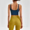 Align Sports Yoga Tanks Bra Gym Clothes Womens Underwear Camisoles Camis Shockproof Running ícone da moda Fitness Treino U Back Sexy Tops Acolchoados Colete