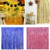 Party Decoration 1PC Colorful Rain Silk Curtain Color Strip Tassel Happy Birthday Wedding Background Wall Home Supplies