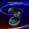 Nuovi auricolari Bluetooth Auricolari sportivi stereo impermeabili Auricolari in-ear Touch Control con custodia di ricarica wireless