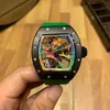 Een origineel 1 op 1 horloge Mode Heren Luxe Mechanica Richa Zakelijk Vrije tijd Graffiti Rm Uitgeholde persoonlijkheid Volautomatisch Mechanisch