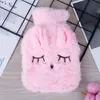 Sundries Reusable Winter Warm Heat Hand Warmer PVC Stress Pain Relief Therapy Hot Water Bottle Bag with Knitted Soft Rabbit Cozy Cover RRE15252