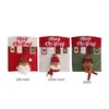 Chair Covers Christmas Slipcover Year Supplies Table Reusable Decor 3D Cartoon Figure For Home El Party Dining Room