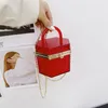 Kvällspåsar Transparent PVC Clear Box Purses and Handbags Party Clutch for Women Tote 2022 Summer Small Shoulder Lipstick Bag