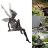 15 5 3 Sentado Gardening Resin Fairy estátua Ornamento Craft Yard Home Decoration Outdoor Jardin Drop 220721