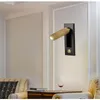 Lâmpada de parede Fashion Quarto pequeno A cabeça de uma cama lida LED com troca de luminárias de quarto de hóspedes e lanternas