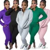 Sonbahar Kış Kışları Peluş Plush Trailtsits İki Parça Set Uzun Kollu Kazak Sweatshirt ve Sport Pantolon Günlük Kıyafetler