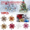 Guirlande de fleurs décoratives pour arbre de noël, paillettes creuses, ornements de fleurs artificielles, pendentif, couronne de mariage DIY, RRA65