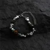 2022 New Irregular Chain Coffee Color Mosaic Bracelet Original Niche Design Retro Simple Beaded Fashion Accessories For Men/Women