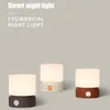 Nocne światła LED Light Stepled Dimming USB Smart Dekoracja Lampa stołowa do domu przy łóżku Atmosfera Cylinder Lampy biurka