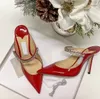 Женские сандалии элегантный дизайн Bing Bing Baily Wedding Dress High Heels Women Crystal Pearl Bess Женские насосы указывают на сексуальную женскую прогулку eu35-41