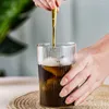 Wine Glasses Striped Heat-Resistant Glass Transparent Water Cup Home Net Celebrity Ins Drinking Juice