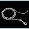 سلاسل 925 Sterling Sier Link Link Rolo Necklace مع Clasps Clasps 16 18 20 22 24Inch Om Or Jewelry Drop Droviour 2022 F Dhyu7