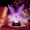 Bordslampor Crystal Eagle Lamp LED Creative Acrylic Bird Fragrance Wireless laddning Sovrummet Bedside Touch Touch Atmosphere Desk