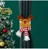 Christmas Cartoon Santa Claus Elk Snowman Doll Curtain Buckle Merry Christmol Decorations for Home Xmas Ornament FY7984