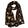 Scarves Shawls New Gold Floral Bubble Chiffon Hijab Flower Print Muslim Shawl Head Wrap Scarv