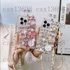 Luxurys Glitter Designer Phone Cases for iPhone 15 14pro 15Promax 14promax 14 13 Pro Max 14Plus 12 11 XR X/XS Designers Bling Farmling Rhinestone Diamond Jewels