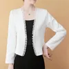 Women's Suits Women's Cropped Bolero Blazer Jacket Long Sleeve Evening Shrug Lace Slim Fitted