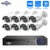 IP Cameras Hiseeu H.265 8CH 5MP 3MP POE Security Surveillance System Kit AI Face Detection Audio Record CCTV Video NVR Set 221020