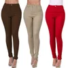 Jeans feminino feminino com cintura alta magra de jeans malha de calça fina comprimento da panturrilha de tamanho grande cintura pantalones