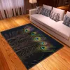 Carpets Peacock Feather Printed For Living Room Bedroom Area Rugs Kids Game Antiskid Mat Coffee Desk Rectangle Soft Carpet