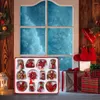 Noel dekorasyonları 12pcs /set ahşap minyatür süsler ağaç asılı kolyeler yıl hediye oyuncak çocuk ev partisi dekor toptan satış