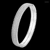 Bangle Zlxgirl Full Zirconia Women's and Armband Fashion Gold Rhodium Silver Cooper Wedding Bijoux