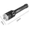 XHP70 LED غوص مصباح يدوي ماء IPX8 Torch Torch Tactical Underwater 30m Aluminium Alloy 1500lm الطاقة الخفيفة لعام 18650