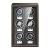 Boîte en enrouleur en bois automatique Luxury Highend 6 Slot Automatic Es Box Antimagnétique Mute Case Clock S J220825 J220906237R6459604