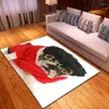 Tapis dessin animé Animal chien imprimé pour salon chambre petits tapis enfants décoration tapis doux flanelle tapis de chevet tapis