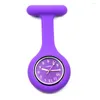 Relógios de bolso Color Silicone Watch FOB Presente de enfermagem Estudantes Japanese Quartz Clock Alk Vision